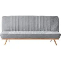 Beliani Canapé-Lit 2 Places Kalfafell Tissu Gris Foncé