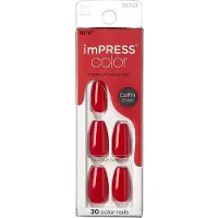 KiSS imPRESS Color Medium Faux ongles Reddy or Not 30 pcs
