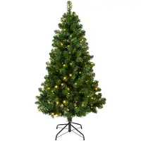 Everlands Sapin De Noël D'intérieur, Type Pin Impérial Avec Led, ø97 X 150 Cm