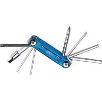 BBB Cycling PrimeFold S, outil pour vélos, outil universel pour vélos, aluminium, bleu, aluminium, T25, 2,2.5, 3, 4, 5, 6, 8 mm