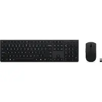 Lenovo 4X31R64351, Taille réelle (100%), Sans fil, Sans fil RF + Bluetooth, Interrupteur à ciseaux, Noir, Souris incluse