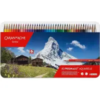 Caran d'Ache caran dache Crayons aquarelle Prismalo en étain, lot de 80