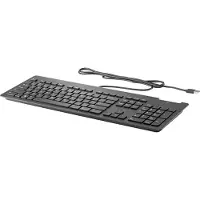 HP Clavier Bus Slim v2 USB avec lecteur de carte à puce, taille standard (100 %), câble, USB, noir