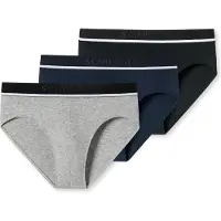 Schiesser Slip bleu cobalt / gris / noir / blanc