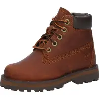Timberland unisex pour enfant. TB0A28U23581 Bottes à lacets en cuir marron Courma (23), Plat, Fermeture éclair, Casuel, mode enfantine