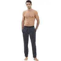 Mey Pantalon de pyjama bleu nuit / blanc