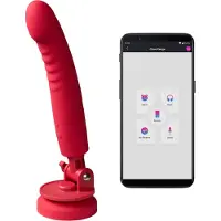 Lovense Mission 2 - Vibromasseur contrôlé par application avec ventouse (rouge)