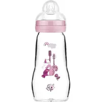 Mam Feel Good Baby biberon en verre 260ml 0 mois et + 260 ml Bouteilles