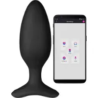 Lovense Hush 2 M - Plug anal vibrant contrôlé par application (45 mm, noir)