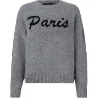 Vero Moda Pull-over 'VMBoom' gris chiné / noir