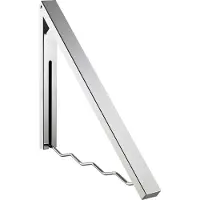 Alco Portemanteau mural, pliable, matériel de montage inclus, fer, argent-chrome