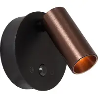 Lucide Lampe murale rechargeable avec capteur Toni Marron café magnétique