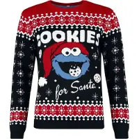Sesame Street Pull de Noël de - Krümelmonster - Cookies - S - XXL - pour Femme - multicolore - Taille XXL