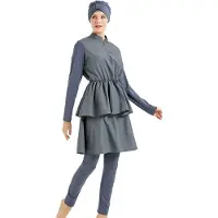 C&City Maillot de bain 'Hijab' bleu-gris