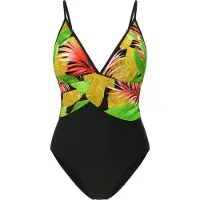 C&City Maillot de bain vert / rouge / noir / blanc