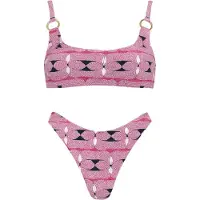 C&City Bikini fuchsia / noir / blanc