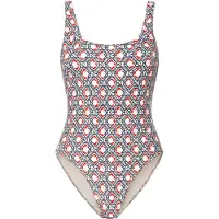 C&City Maillot de bain bleu marine / canneberge / blanc