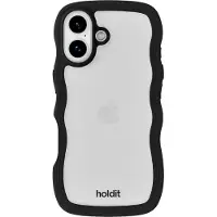 Holdit Coque Wavy pour Apple iPhone 17 - Black / Transparent