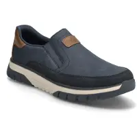 Rieker Chaussons de ville pour hommes, couleur bleue, style décontracté