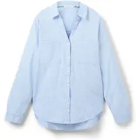 Tom Tailor Chemisier bleu clair / blanc