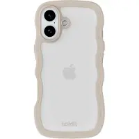 Holdit Coque Wavy pour Apple iPhone 17 - Transparent / Light Beige