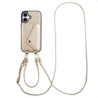 Selencia Coque de télephone Sera avec cordon et porte-cartes enveloppe pour Apple iPhone 17 - Champagne