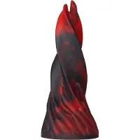 Creature Cocks Hell Kiss - gode en silicone torsadé - 19 cm (rouge)