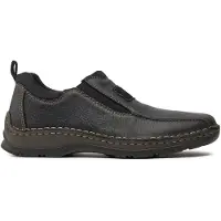 Rieker Chaussons de ville pour hommes, modèle pantoufle, couleur noire, pour un usage décontracté