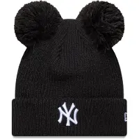 New Era Mlb Double Pom New York Yankees Beanie Noir