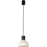 Faro Kombo Lampe à suspendre Beige/Noir Ø 20cm Cylindrique