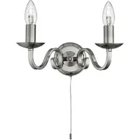 Searchlight Applique classique Richmond 2 lumières argent mat
