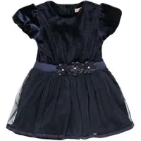 Boboli Combined Short Sleeve Dress Bleu 12 Months Fille