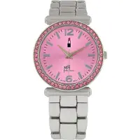 Lucardi Montre à affichage analogique rose ancienne / noir / argent