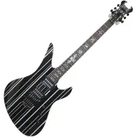 Schecter Synyster Standard FR Gloss Black / Silver Stripes guitare électrique
