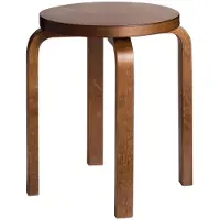 Artek Stool E60 Tabouret Walnut Stain