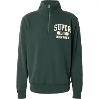 Superdry pour homme. M2014088A Sweatshirt Vintage Athletic Half Zip vert (L), Casuel, Coton, Manche longue