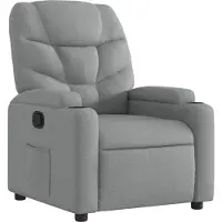 vidaXL Fauteuil relax gris clair Tissu