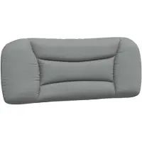 vidaXL Coussin de tête "Hvar" gris clair 100 cm Tissu