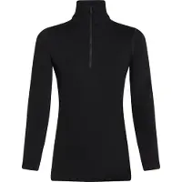Icebreaker - Sous-vêtement en laine de mérinos - W Merino 260 Tech LS Half Zip Black pour Femme en Laine - Taille M - Noir