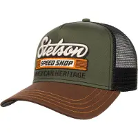 Stetson Casquette de - Trucker Cap Speed Shop - pour Unisexe - marron/vert - Taille Standard