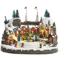 Lumineo Christmas Town Scene 25.5x39x31.5 Cm Multicolore