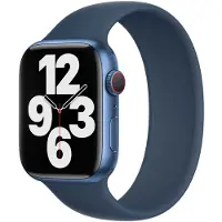 Apple Bracelet Boucle unique en Silicone Watch | 38/40/41/42 mm - Taille 3 - Abyss Blue