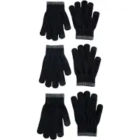 Next Gants gris chiné / noir