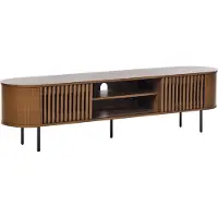 Beliani Meuble Tv Taroon Marron Foncé Bois
