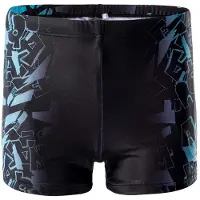 Aquawave Garçons, Maillot de bain, ATOS JR Juodas SCUBA Mėlynas LOGO PRINT 146 maudymosi kostiumėliai, Bleu, Noir, (146)