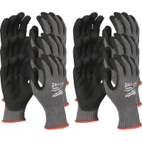 Milwaukee Gants de protection anti-coupures Classe 5 Taille 11 Paquet de 12 pièces (11, XXL)