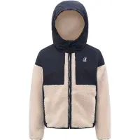 K-way - Veste bi-matière - P. Samson 4.0 Orsetto Blue Depth-Ecru - Taille Enfant 10 ans - Navy