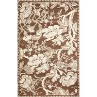 House Doctor Tapis Bloss marron 230x160cm