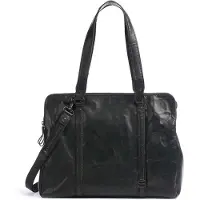 Spikes & Sparrow Cuir sac à épaule sac d'ordinateur portable pour ordinateur portable Kansas Shoulderbag Black noir