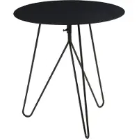 En.casa Table d'appoint 'Nopimi' métal rond 45 x Ø43 cm noir, mat